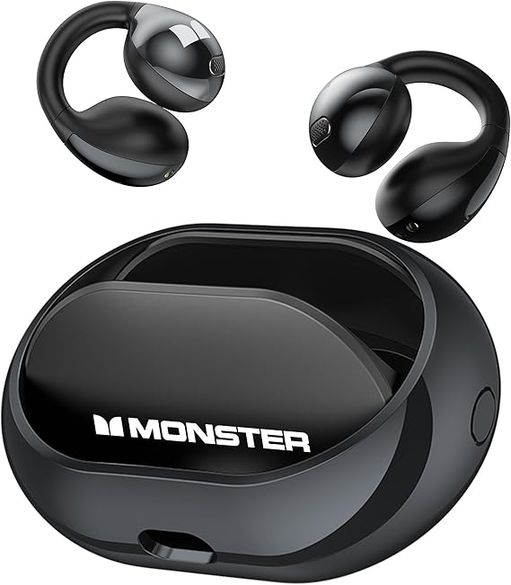 الوحش فتح الأذن AC600 سماعات، بلوتوث 5.4 سماعات الأذن اللاسلكية مع HiFi ستيريو، كليب على سماعات الأذن مع ENC مكالمة واضحة، 21 H وقت اللعب، التحكم باللمس، IPX6 سماعات لاسلكية للماء للرياضة