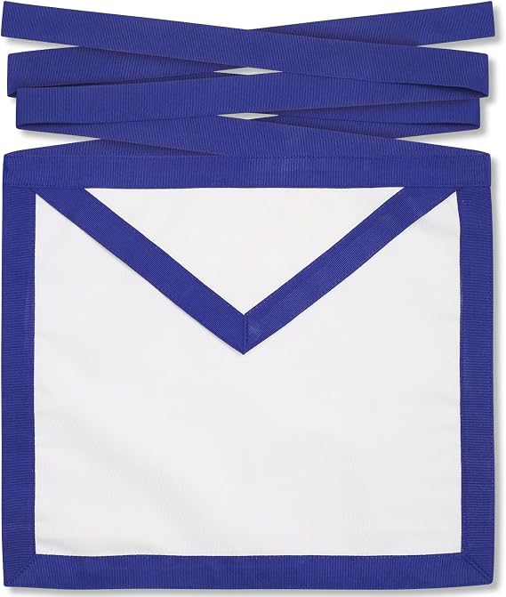 Masonic Premium Canvas Fabric Apprentice Enterance Member Apron With Official Blue Ribbon Trim Hanndcrafted And Tradition