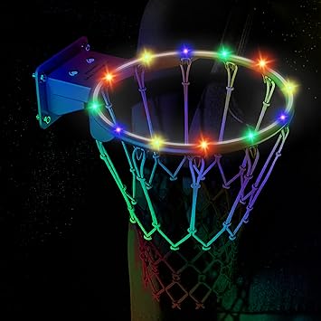 أضواء LED لحافة كرة السلة في الهواء الطلق ، تنشيط التحكم عن بعد ، لعب كرة السلة الليلية ، 9 ألوان مشرقة و 9 أوضاع ، ضوء LED مقاوم للماء ، ضوء حافة كرة السلة ، هدايا للأطفال ، ديكور الفناء في الهواء الطلق