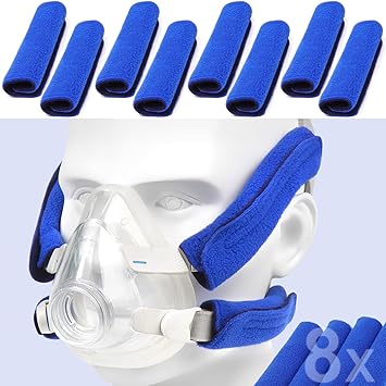 8 حزم أغطية أغطية أغطية أغطية الرأس CPAP ، أغطية الأشرطة العالمية والقابلة لإعادة الاستخدام ، وسادات الأشرطة الناعمة ، تقليل العلامات الحمراء ، لوازم مجموعة القيمة الرائعة بواسطة Medihealer