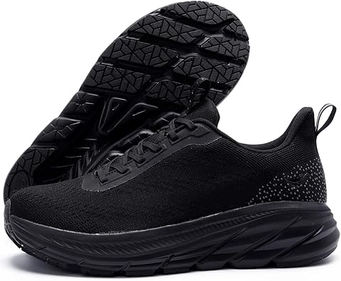 Grand Attack Road Running Shoes for Men with Superior Cushioned Comfort Lightweight Mens Walking Sneakers Black Size 13