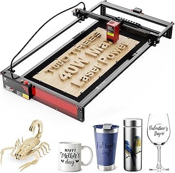 40000mW Laser Engraver, 450mm x 900mm Working Area Laser Cutter, 0.06mm Precision Engraving Machine, Laser Engraver for Wood Metal Acrylic Leather, WiFi & USB Connectivity, GRBL Compatible