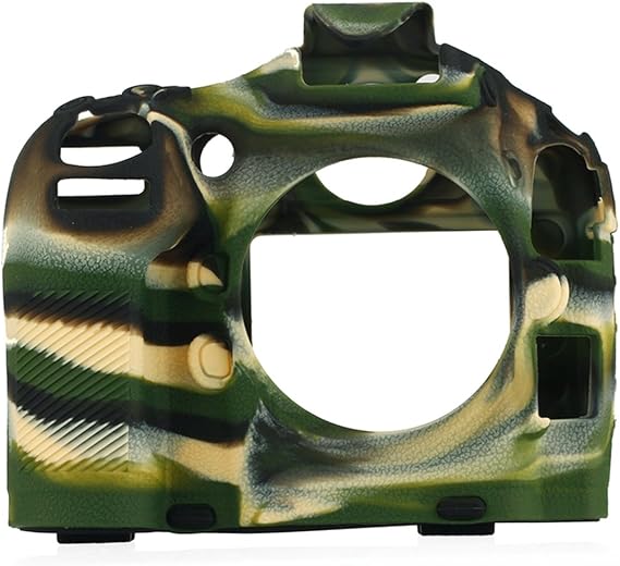 Camera Case for Nikon D800 D800E - Silicone Protective DSLR Skin Cover, Detachable Cage, Shockproof, Dustproof (Camouflage)