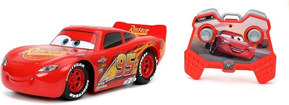 سيارات Jada Toys Pixar 1: 24 Lightning McQueen RC Remote Control Car 2.4 GHz Red Toys for Kids