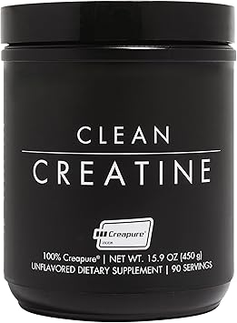 CLEAN Creatine - مسحوق أحادي هيدرات الكرياتين Creapure 100% لصحة العضلات والأداء والدعم الإدراكي | معتمد من قبل مؤسسة العلوم الوطنية من جهة خارجية | 90 وجبة | بدون نكهة | نباتي، كيتو، وخالٍ من الجلوتين
