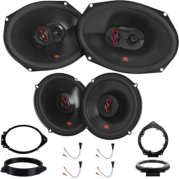 JBL Stage3 9637F & 3627F Speakers with Metra Adapters - Premium Sound, Easy Installation, Compatible with 2014-2024 Silverado & Sierra 1500
