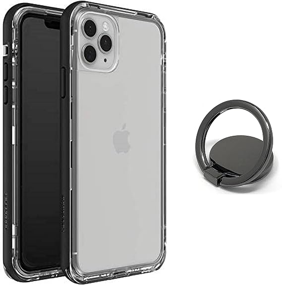 حافظة LifeProof Next Screenless Series لهاتف iPhone 11 PRO MAX (فقط) مع حامل حلقة الهاتف مع دوران درجة - عبوة غير مخصصة للبيع بالتجزئة - كريستال أسود