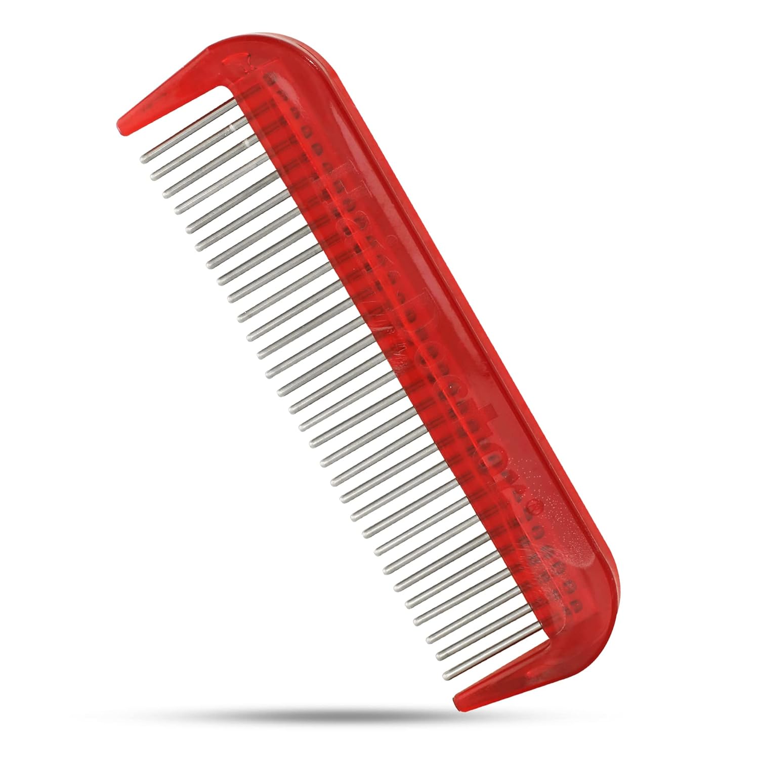 مشط صغير من Hair Doctor 4 بأسنان دوارة ناعمة كالحرير يقلل من تكسر الشعر وتساقطه 4 أحمر