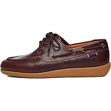 Sebago Mens Gary Jobson Boat Shoe Full-Grain Leather/Hand-Sewn Suede, Strobel Construction, 360 Lacing