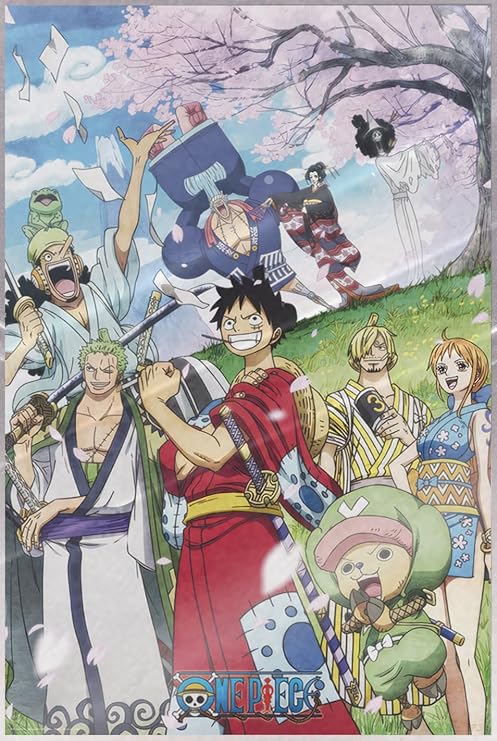 One Piece - Anime TV Poster (Wano) (Size: 24" x 36") (Laminated Poster)