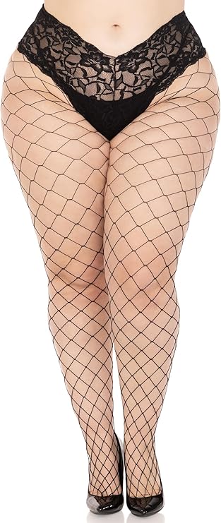 لباس ضيق سياج نسائي من Leg Avenue مع أعلى الدانتيل القصير