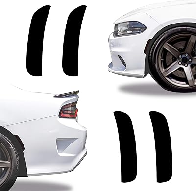 NDRUSH Blackout Side Marker Lights Vinyl Tint Film، Precut Overlay، Front Sidemarker Wrap Cover متوافق مع Dodge Charger 2015 2016 2017 2018 2019 2020 2021