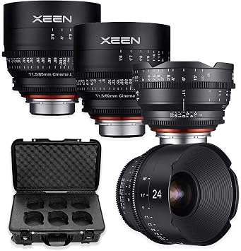 Xeen 24mm, 35mm, 50mm, 85mm T/1.5 Professional Cinema Series Lens Bundle for Micro 4/3 Mount Cameras by Rokinon