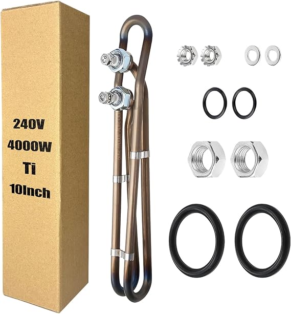 4kw 240v Hot Tub Heater Element for Balboa Spa Heater Element, Replacement Flo-Thru Universal Hot Tub Heating Element(4kw)