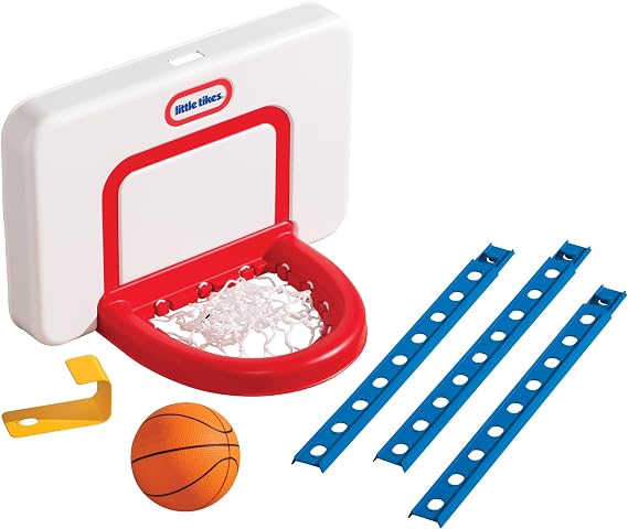 Little Tikes Attach & # 39؛ n العب مجموعة كرة السلة ، الأصل ، الأبيض