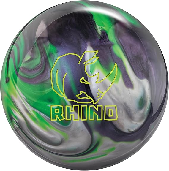 منتجات Bowlerstore Brunswick PRE-DRILLED Rhino Reactive Bowling Ball - الكربون / الجير / اللؤلؤ الفضي 13 رطل