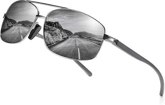 Polarized Aviator Sunglasses for Men Women Driving Sun glasses Metal Frame