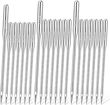 60pcs Universal Sewing Machine Needles, Sizes 80/12 90/14 100/16, Heavy Duty Sewing Machine Needles, Compatible with Most Home Sewings Machines for Fabric Leather Embroidery Jeans