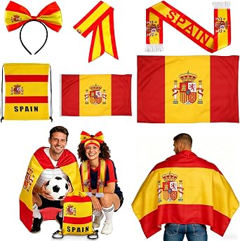 2026 Soccer Fan Cheer Kit, Flag Cape Scarf Headband Drawstring Bag, Sports Game Day Party Supplies for Match Support