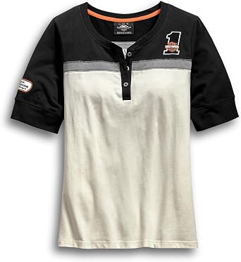 Harley-Davidson Womens H-D Racing Short Sleeve Henley - 99136-19VW