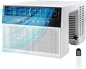 Electactic U-Shaped Window Air Conditioner, 12000BTU Window AC Units Cools up to 550 Sq. Ft, 6 Modes, Saddle Window AC Unit with Full Window View, Energy Saving, Installation Kit Included, CEER 11