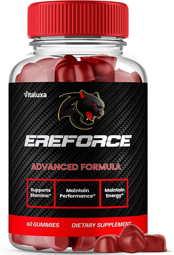 حلوى Ereforce Gummies، مكمل حلوى Ere Force Gummys مع دعم متقدم للقوة القصوى، تركيبة مزيج الأداء للصحة العامة والطاقة والعافية، مراجعات حلوى Erforce Multivitamins Gummi (60 حلوى)