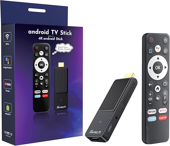 Android TV Stick 4K, NEW TV Stick Android 14.0 2GB RAM 16GB ROM Ultra HD RK3518 CPU Supports Wi-Fi 6 2.4G5G Wi-Fi Bluetooth 5.0 USB HDR10 with Bluetooth Voice Remote Control, Black 2026