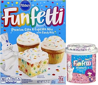 حزمة عيد ميلاد Funfetti للأطفال مزيج كعكة Funfetti وكريمة الفراولة حورية البحر