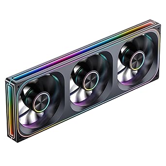 JONSBO ZA-360BR عكس PC حالة مروحة،All3-in-One، وحدة إطار واحد 120 mm ARGB مروحة،PWM، عكس بليد مراوح صامتة مع 4-الجوانب مرآة إنفينيتي،28 mm سميكة متعددة بقيادة الخرز، تركيب المرجع إلى نصائح