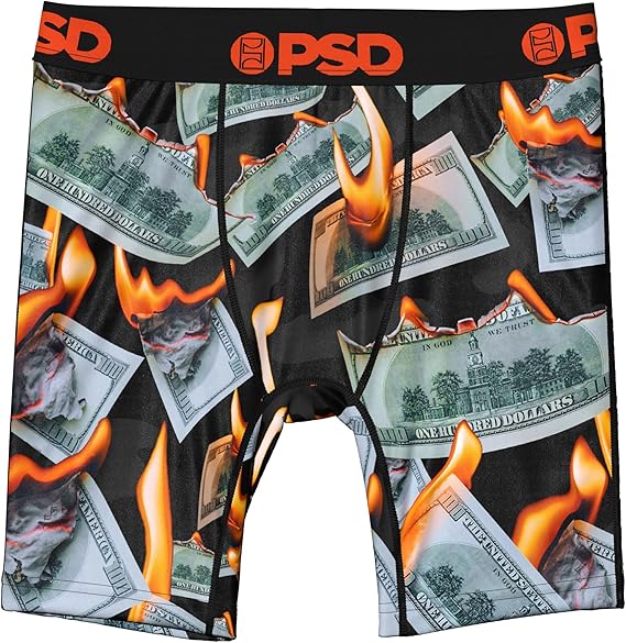 PSD Youth Boys' Fire Stacks Boxer Brief, Multi, M