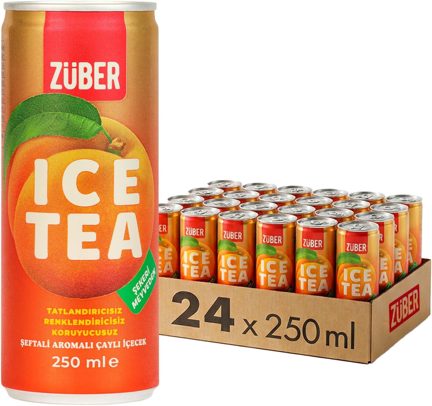 Züber Ice Tea Peach 250ml X 24 Pieces
