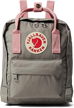 Fjallraven Kanken Mini Backpack - Compact Everyday Carry, Durable Vinylon Fabric - Travel, Fog/Pink