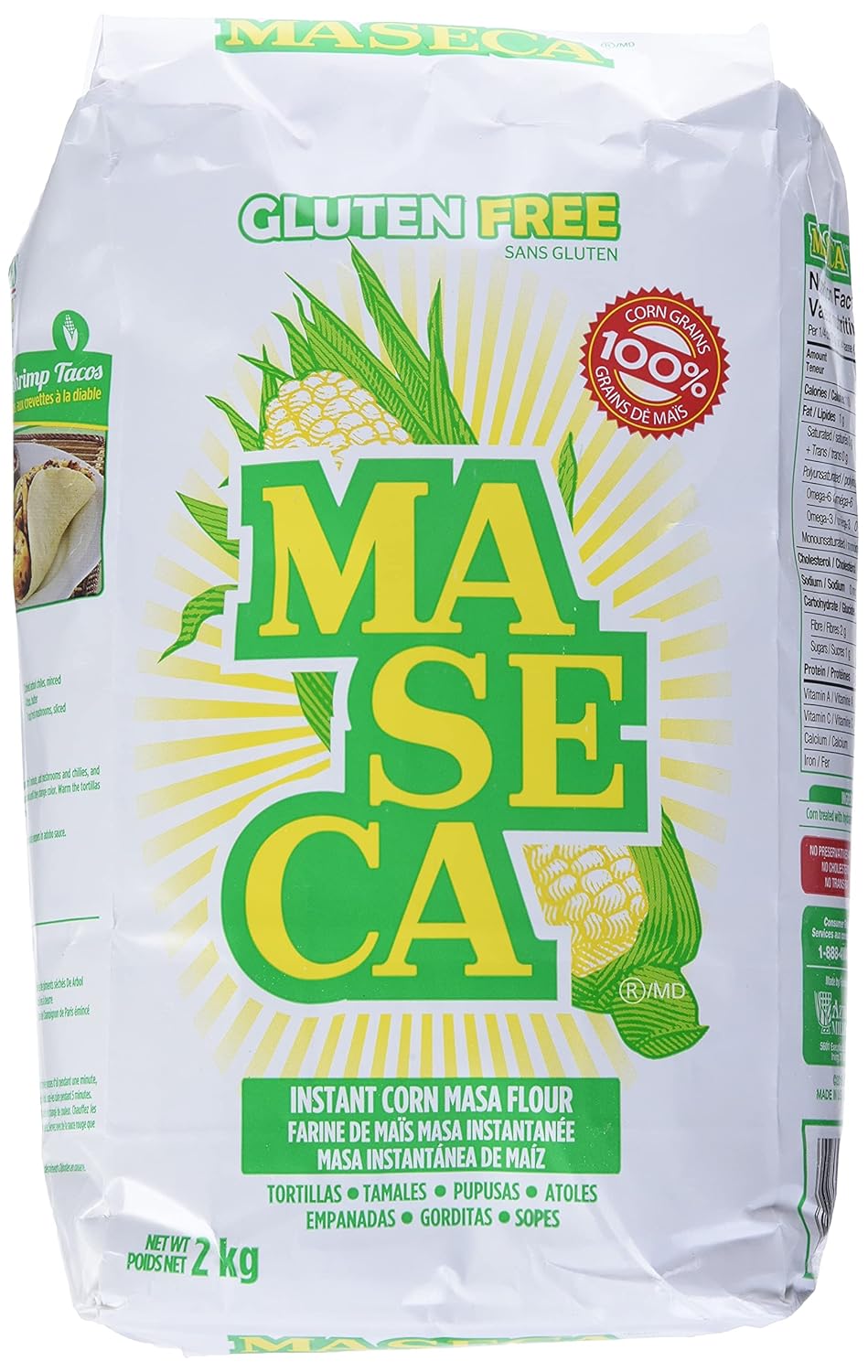 Maseca Instant Corn Masa Flour - 2 كجم