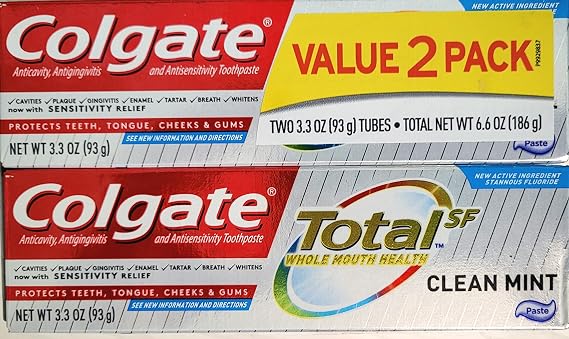 معجون الأسنان كولجيت كولجيت ، النعناع النظيف ، 3.3 أوقية. 2 -معجون ، 6.6 Fl Oz