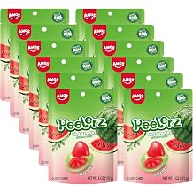 AMOS Peelerz Watermelon Gummy Candy, Peelable Soft Chewy Snack Made with Real Fruit Juice, 6 oz, Pack of 12