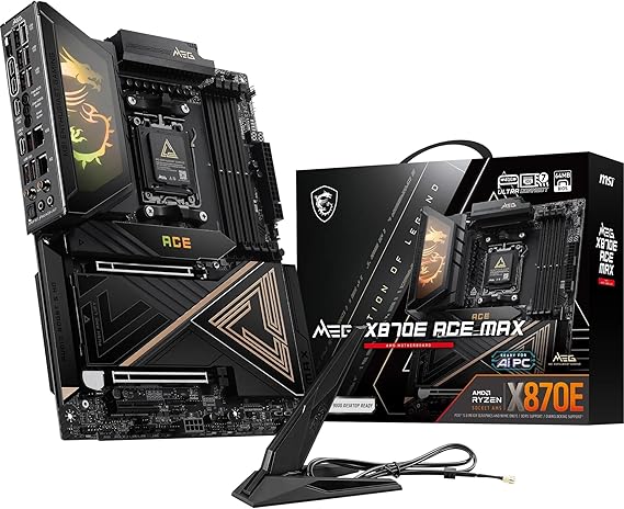MSI MB MEG X870E ACE MAX AM5 DDR5 8400MHZ(OC) USB 40Gbps 5x M.2 HDMI 2x Type-C DP 10G LAN 5G LAN WIFI 7 RGB ATX