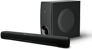 Yamaha Audio SR-C30A شريط صوت مضغوط مع مضخم صوت لاسلكي وبلوتوث ، أسود