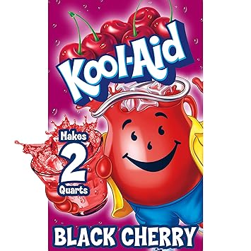 Kool-Aid Black Cherry مزيج مشروب ناعم غير محلى ، 0.13-Ounce Packets Pack of 192
