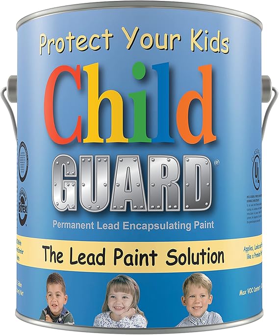 يغلف ChildGuard Retail Lead Encapsulant ، 1 Gallon ، White ، يشكل حاجزًا بين الطلاء القائم على الرصاص والبيئة ، يعمل كبديل آمن وفعال لإزالة الطلاء القائم على الرصاص المكلف