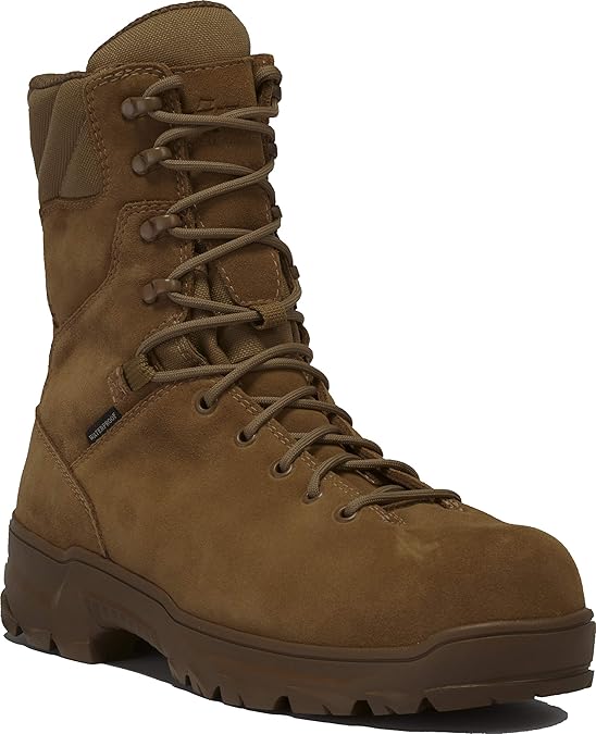 Belleville BV555INSCT Military Boots - Insulated Cold Weather Boots - Waterproof Lightweight Composite Toe Footwear - Arctic Grip Outsole - Full-Grain Cattlehide Leather - Vibram Arctic Grip