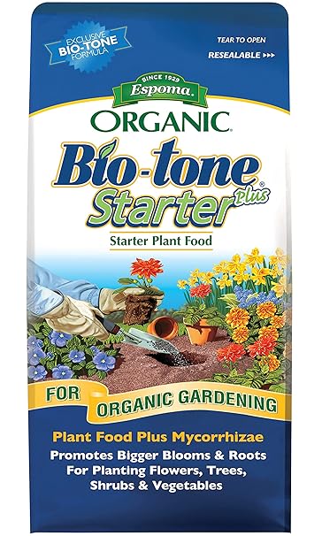 Espoma Organic Bio-Tone Starter Plus 4-3-3 Natural & Organic Starter Plant Food with Both Endo & Ecto Mycorrhizae; 4 lb. Bag; The Ultimate Starter Fertilizer - Pack of 4