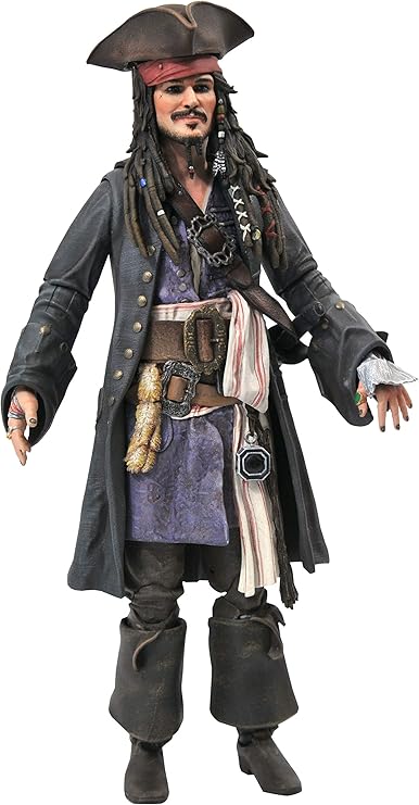 ألعاب DIAMOND SELECT قراصنة الكاريبي: الرجال الميتون لا يخبرون حكايات: Jack Sparrow Action Figure ، 180 شهرًا إلى 1188 شهرًا