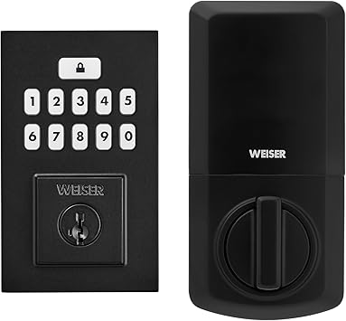 SmartCode Electronic Keypad Deadbolt - أسود غير لامع