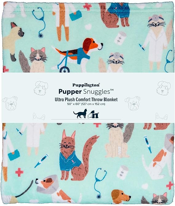 Pupper Snuggles Ultra Plush Comfort Throw Blanket