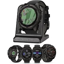 Garmin Fenix 8 Pro، 51 مم، شاشة AMOLED، ساعة ذكية GPS متعددة الرياضات متميزة، تقنية inReach للبقاء على قيد الحياة في حالات الطوارئ، تتبع الصحة | رمادي/أسود مع حامل طاقة حديث من سلسلة Signature