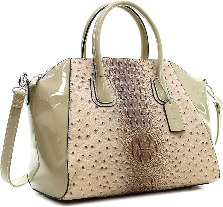 Women Zip-Around Medium Dome Satchel Purse Recycled Synthetic Leather Shoulder Bag Boho Aztec Handbags