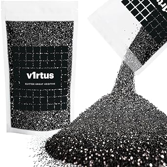 Black Glitter Grout Additive 100g | Grout Glitter for Adding Sparkle to Kitchen & Bathroom Tiles | Enhance Your Indoor Grouting Projects with a Sparkly Effect