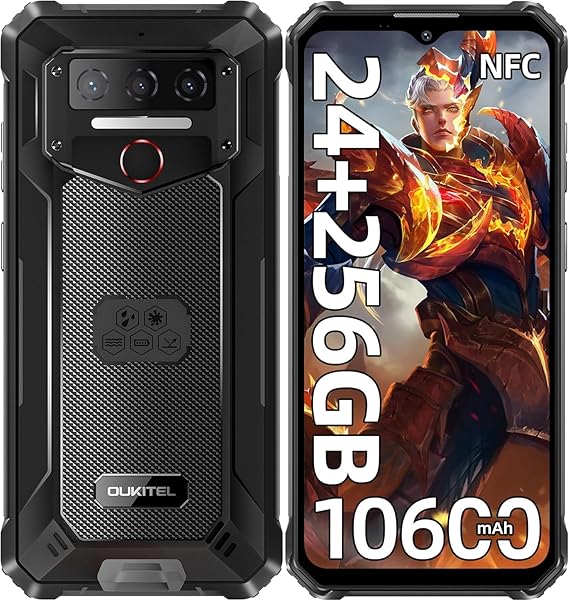 WP23 Plus Waterproof Rugged Smartphones Octa Core 24GB+256GB 6.52Inch HD Android 14 Mobile Phone 10600mAh 13MP Camera NFC