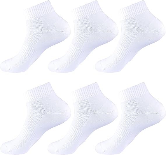 Mens Anti Odor Sweat Resistant Seamless Blister Proof Breathable Cotton Athletic Ankle Low Cut Running Socks