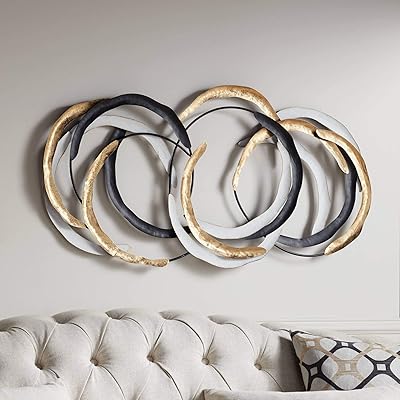Dahlia Studios Manhattan 38 14 لوحة جدارية معدنية عريضة متعددة الألوان